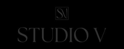 Studio V logo on cream